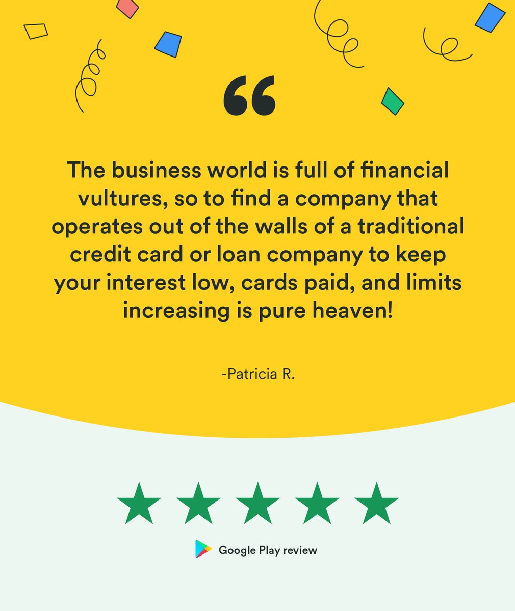 We pride ourselves on *not* being a credit card company 😉