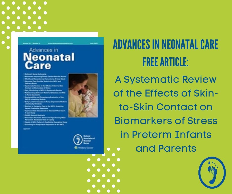 Learn how the skin-to-skin care model aims to improve interactions between preterm infants and their parents in this month's free <a href="/ANCjournal/">Advances in Neonatal Care</a> article: ow.ly/m2if50JtLj5