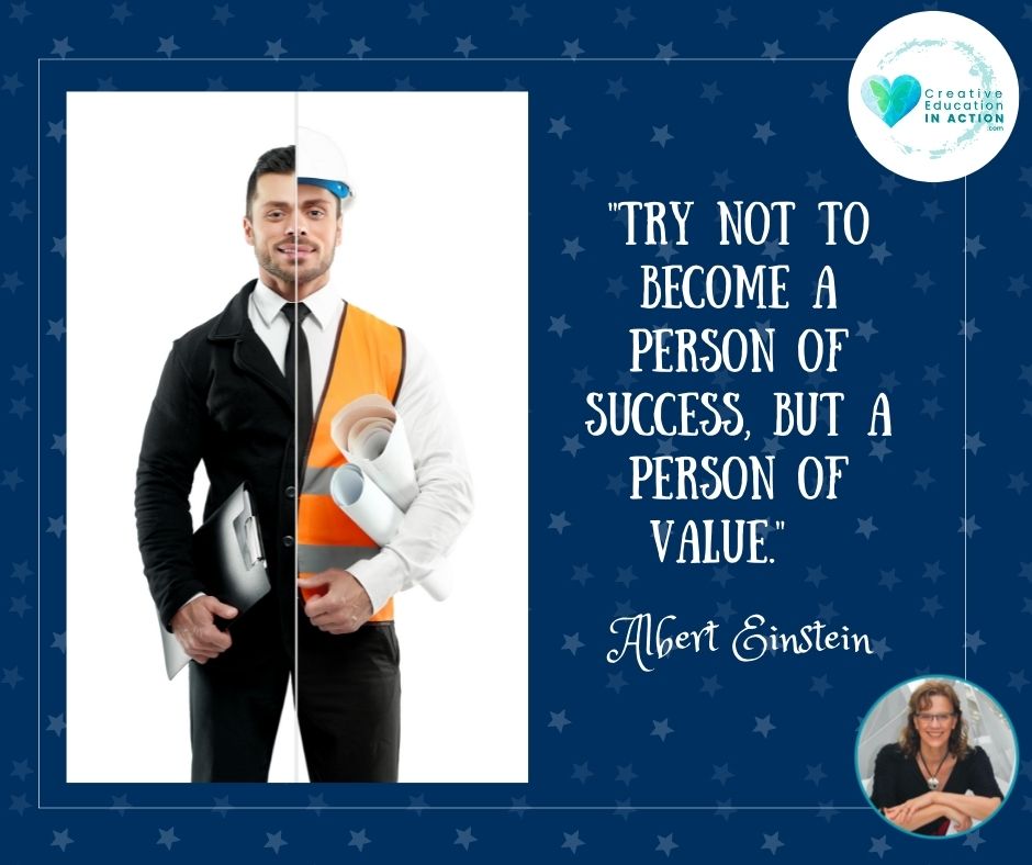 "Try not to become a person of success, but a person of value." Albert Einstein

#SEL #socialemotionallearning #creativeeducationinaction