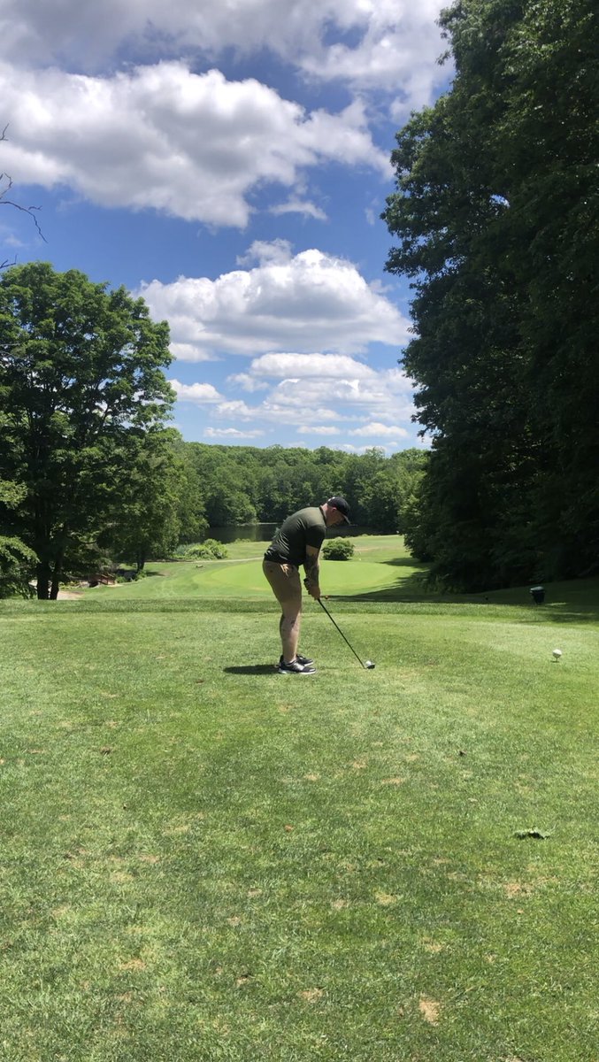 danramsey93's tweet photo. Yesterday was my last day at my job. Today, I got to enjoy a round of golf with my best bud and a lovely older couple named Ken and Pat. What a week! https://t.co/uU5LlUs194