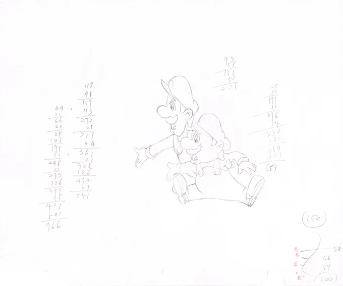 Super Mario World Animation Layout of Mario and Luigi from episode 3 Send in the Clown. 