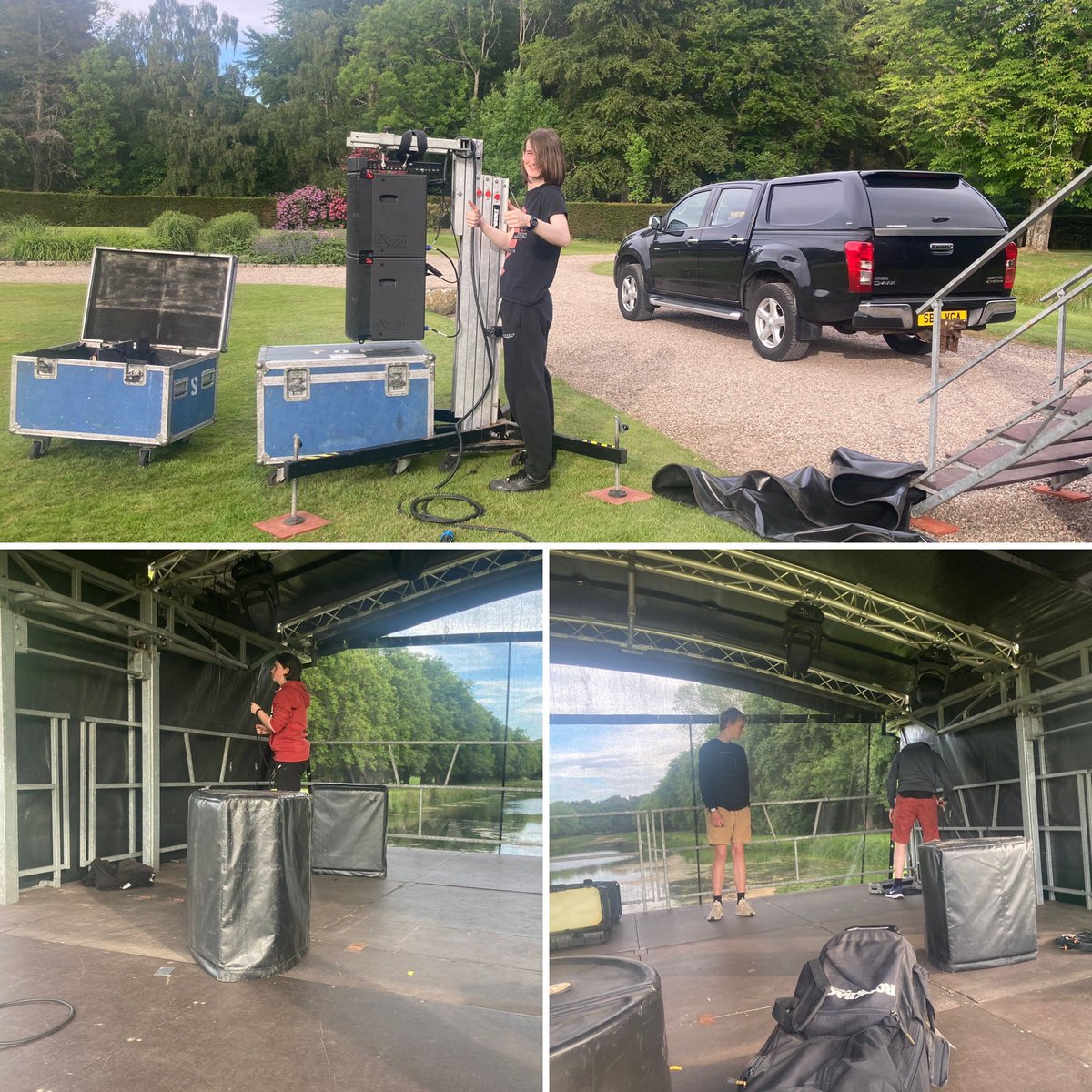 gordonstoun's tweet image. Our Performing Arts &amp;amp; Tech Service were in their element today helping set up for tomorrow’s #ronnieberry jazz and rock concert - we are so looking forward to welcoming parents tomorrow for the first time in, as is the way, too long! #schoolconcert #schoolmusic @GstounMusic