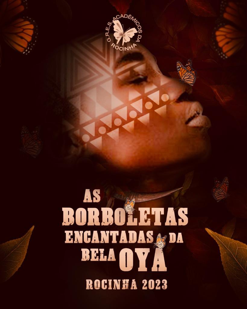 gresarocinha's tweet photo. Nada melhor do que reverenciar e entrelaçar nosso símbolo maior com toda ancestralidade de um Orixá.

Por isso, apresentamos a todos nosso enredo para o carnaval de 2023: “As Borboletas Encantadas Da Bela Oyá”. 

#gresarocinha #rocinha #oyá #borboletas #somosum🦋 💚💙🤍 https://t.co/8p7W3lqaxw