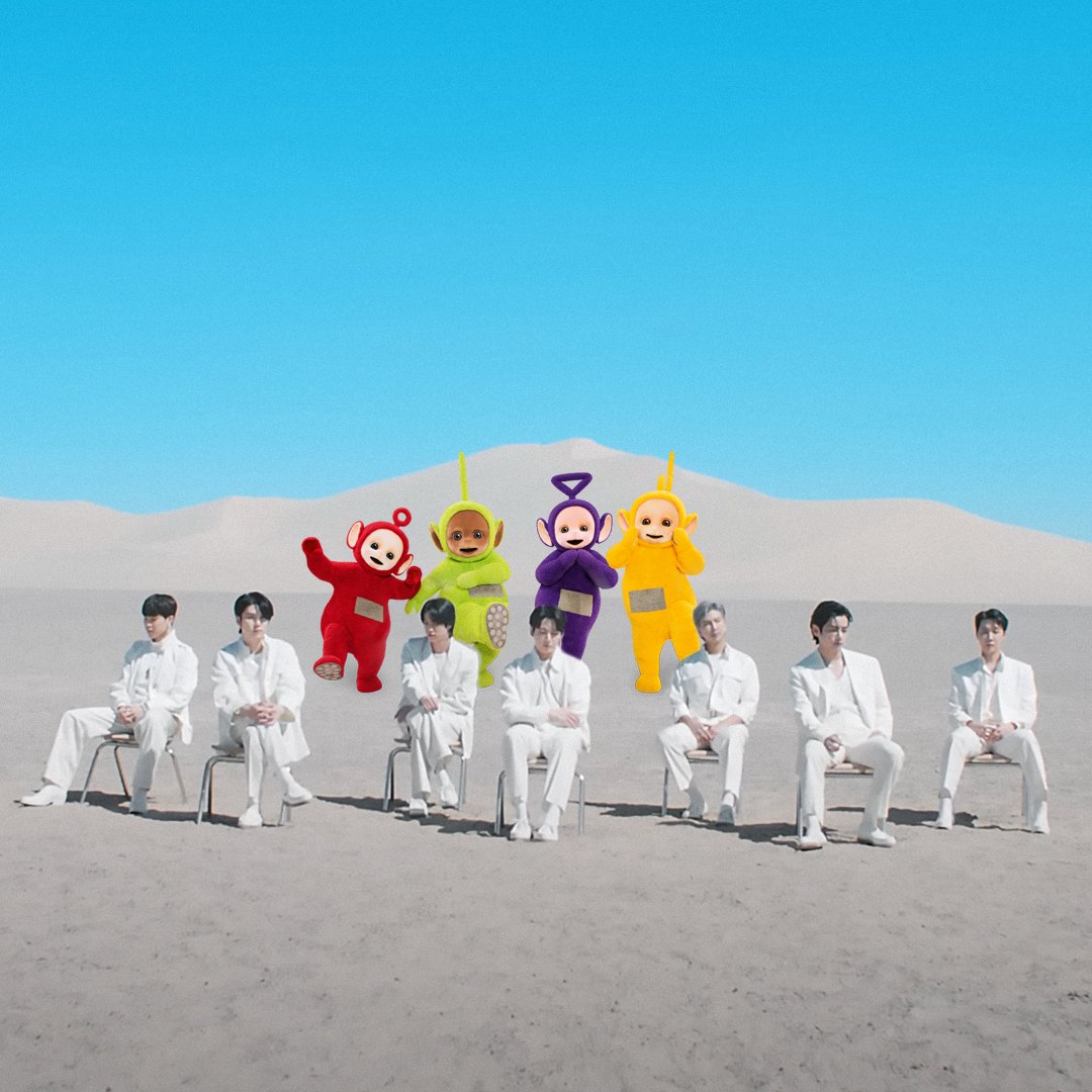 Teletubbyland looks different today… #BTS_Proof