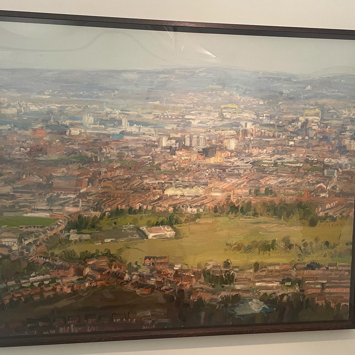matherscarolyn's tweet photo. Wonderful to see #colindavidson ‘Selected Paintings 1986 to 2022’ at the FE McWilliam and the incredible Belfast landscapes beside his portraits. A moving and inspirational opening by #GlennPatterson which took us from McArt’s Fort during the enlightenment to Sinead Morrisey❤️ https://t.co/4ZXTg5DUUB