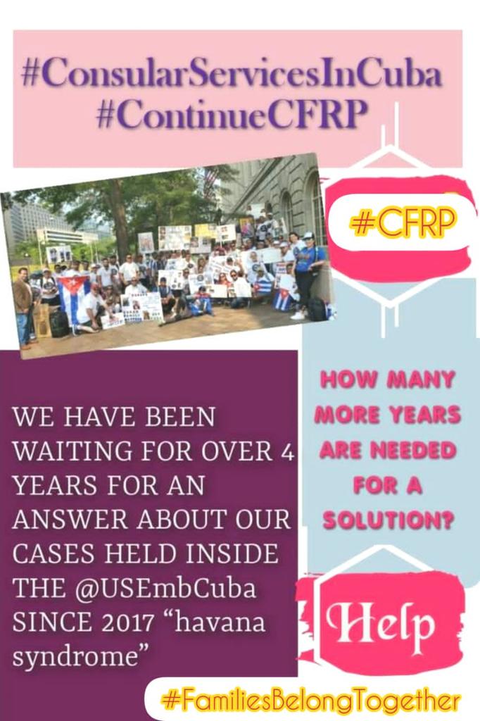 needmybigsister's tweet photo. We need the full reopening of the embassy for all categories, we have already waited too long.  All categories are family and we need to be treated in our country, all without distinction.
  #ConsularServicesInCuba #CFRP
 @USEmbCuba
 @StateDept 
PLEASE REOPEN THE PROGRAM #CFRP 🙏🏻 https://t.co/npdLXqH0Sw