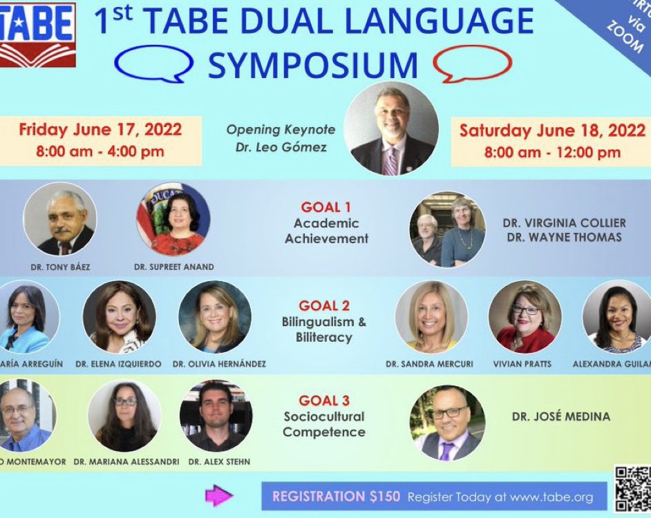 There is still time to register for the first TABE Dual Language Symposium with the “mero meros” en lenguaje dual! @TA4BE @TNTP @SAISDBilingual @duallanguage @DualLangSchools @SAISD @moh_choudhury @rgv_tabe @AustinISD @CABEBEBILINGUAL @NABEorg @GrupoAdelante @Lit_Squared