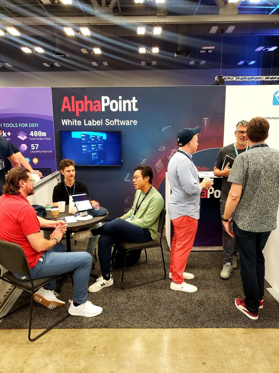 AlphaPointLive's tweet photo. Day 1 in the books @consensus2022 ✅

Have you stopped by #booth432 yet ? It's time to network and pick up your #crypto swag.

We're here. 📍 https://t.co/k3Ww6TofTH