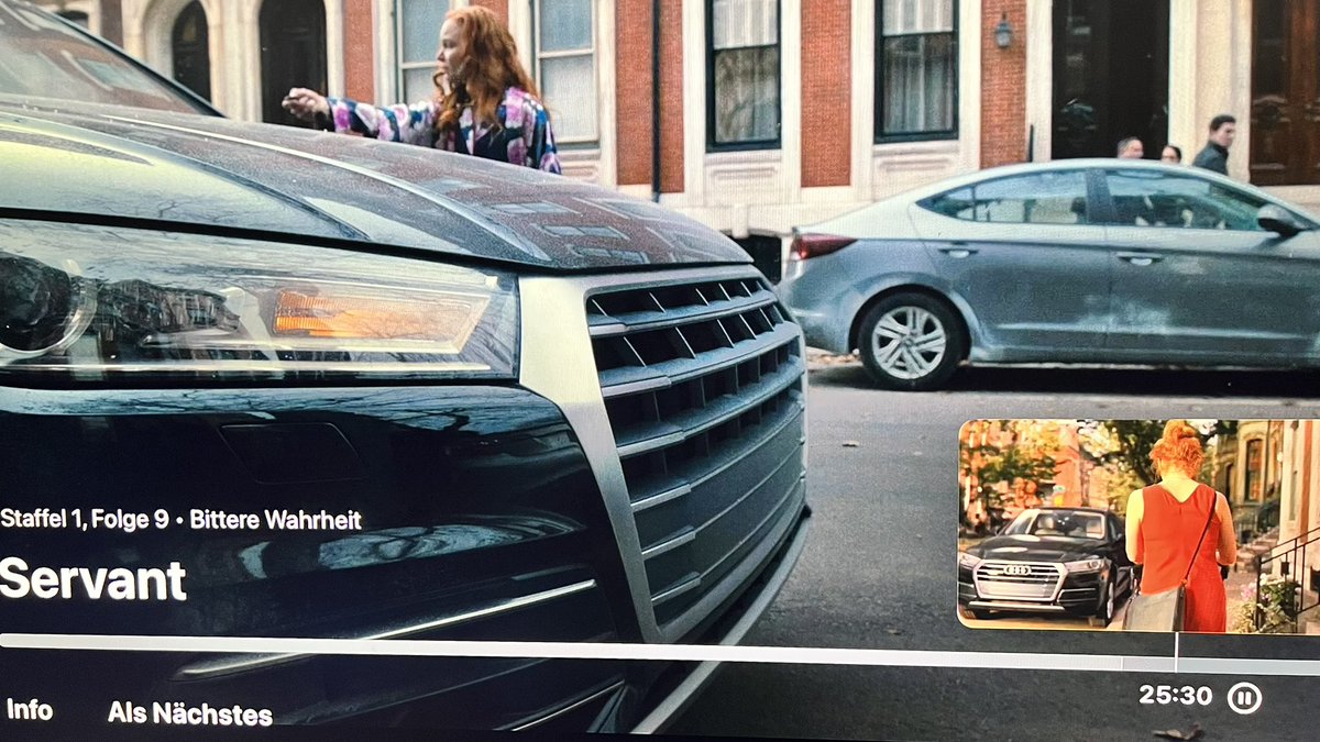 Apple removes Audi logo in shows if viewer might associate negative feeling with car.
 <a href="/AudiOfficial/">Audi</a> <a href="/AppleTV/">Apple TV</a>