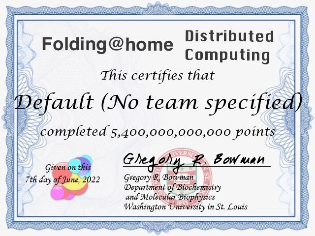 foldingathome's tweet photo. Did you know you can go to https://t.co/mxtKG3AUCo and search your username to find your F@h donation statistics? If you click on “My Award” in the bottom left, you can download a certificate with your name on it! How many WUs have you contributed? #MyFAHCertificate https://t.co/JZ0ZrkU6fY