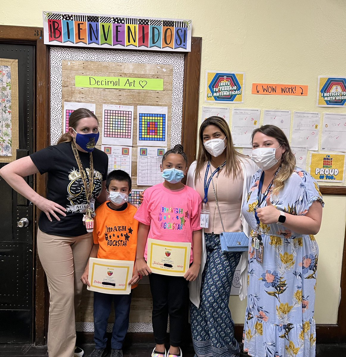 missbecker17's tweet photo. Today we celebrated two 4th grade scholars that completed all 136 @zearned lessons at grade level! They loved their new Math Rockstar shirts and I love their perseverance! #hardworkpaysoff @NeinasKnights @Detroitk12 https://t.co/ql1LzSUyEb