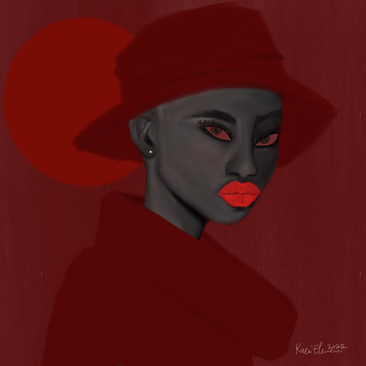 Had a good time creating this Monalana. 🔴 #MonaLanart