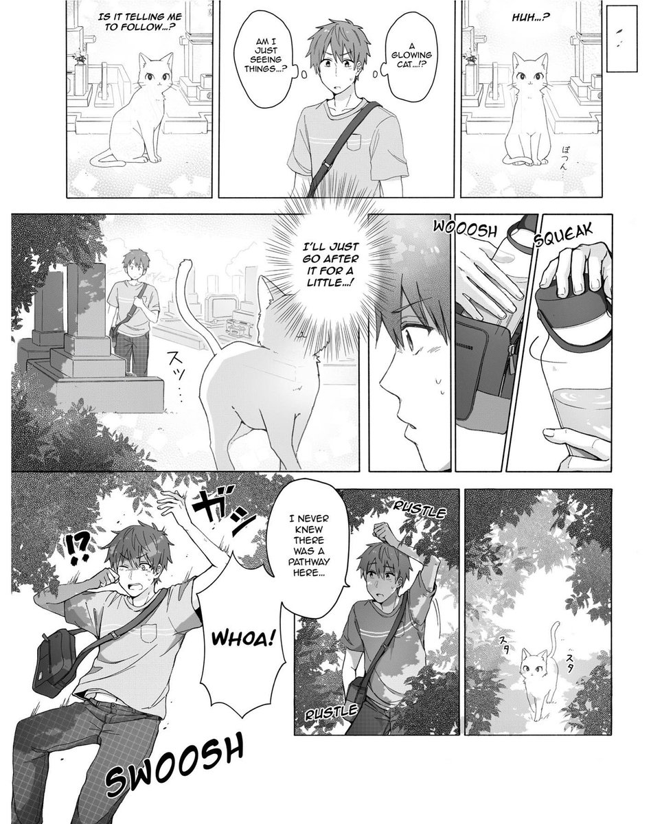 NEKONARA pgs.1-4 (ENG)

The story takes place in Yanaka, Japan, also known as cat town. After the loss of his mother, Daichi slowly starts to lose his purpose in life, until he meets Kone, whose first encounter with a human… is this some kind of fate? 