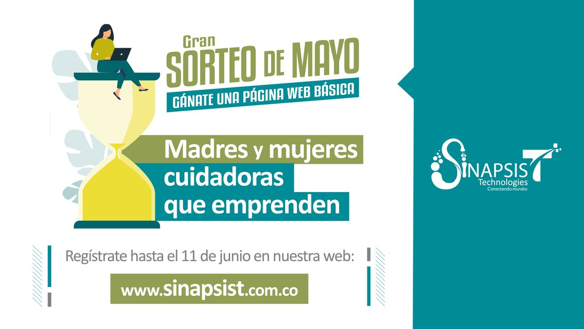 Sinapsis_T's tweet photo. #Mujer participa en el sorteo de una página web. "Inscríbete en https://t.co/8H0TRNxivG

#sorteo #gratis #emprende #web #website #websitedesign https://t.co/jXRXaA4omr