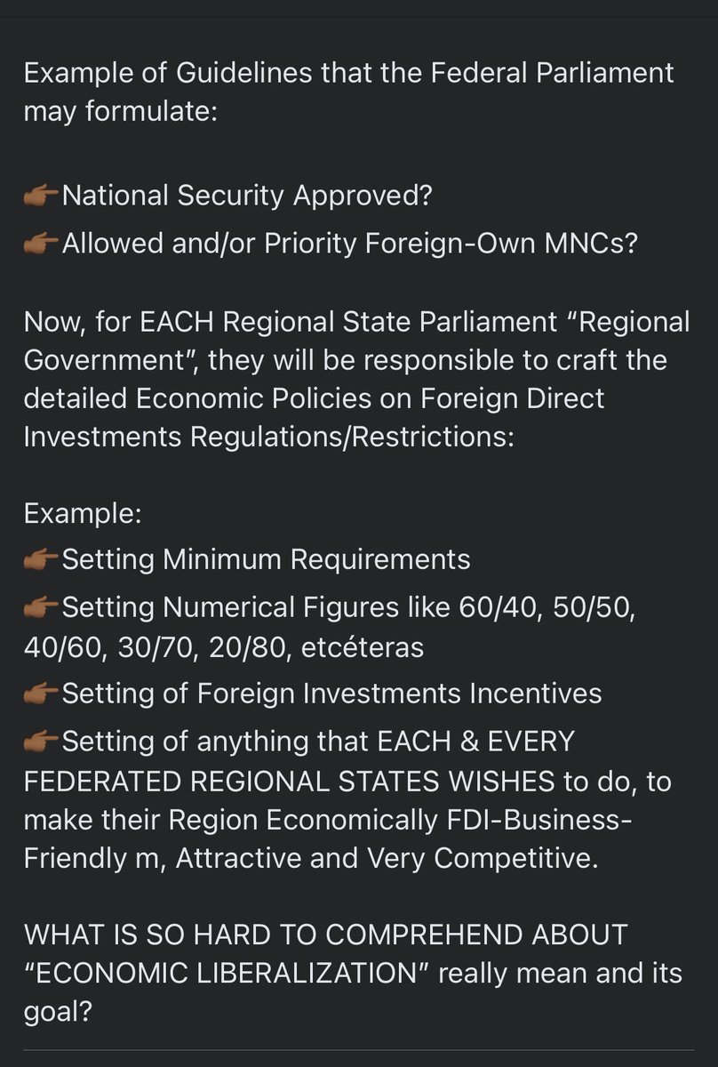 Ronanpbd's tweet image. A mere concise &amp;amp; brief provision like: “The National Economy of the Country shall be inclusive &amp;amp; diverse and always aim towards Economic Competitiveness and be governed within the Bounds of Law”. TAPOS! 

Click screenshots, to continue reading:👇🏾

#EconomicLiberalization