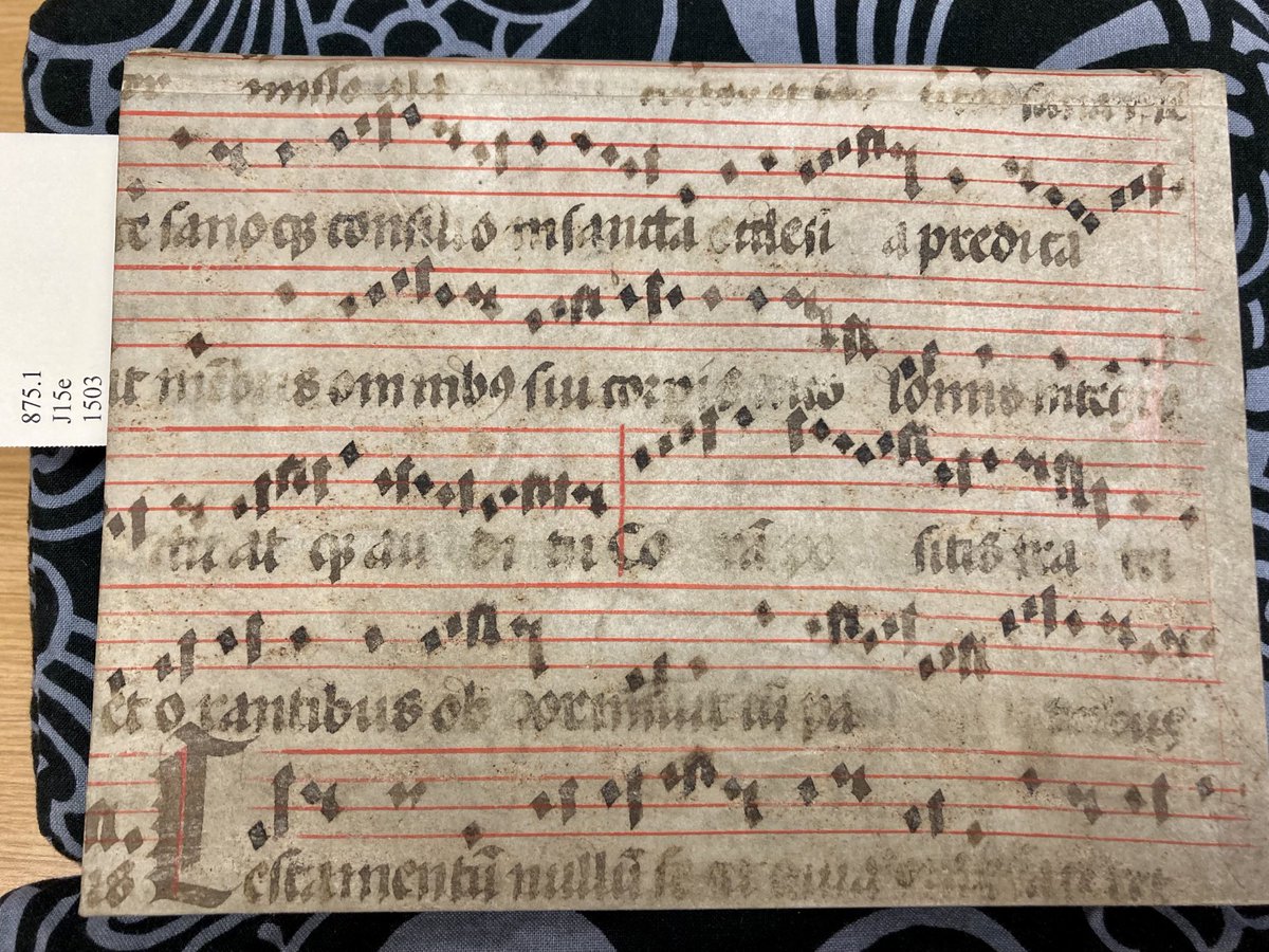 A couple chants for #FragmentFriday – feast of Augustine, 28 Aug. 
“Inventus igitur” (Cantus ID 202633)
“Verbum dei usque” (602427 & 602427a)
At UIUC RBML, 875.1 J15e1503