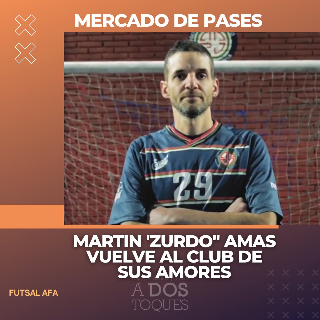 #MercadoDePases Tras dejar de ser el DT de <a href="/FutsalFerro/">Ferro Futsal</a>, el "Zurdo" Martín Amas se convirtió en nuevo refuerzo de <a href="/AAPrimeraJunta/">A. A. Primera Junta</a>, equipo que lo vio nacer futbolísticamente ⚽📸