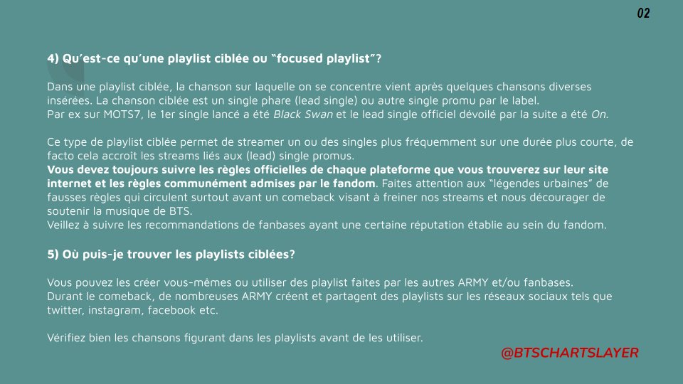 BTSCHARTSLAYER's tweet photo. Les slides du FAQ streaming 
 #GuideStreamingBabiesArmy: y a 8 slides en tout plus l'enregistrement du space, déroulez le thread!
J'espère que ça va aider les débutants en stream/achats, les initiés et renforcer les connaissances des ARMY "expérimentés"
#BTS_Proof #YetToCome 
4/8 https://t.co/2wAajkDIKy