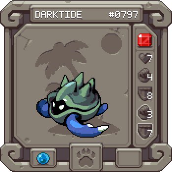 DARKTIDE! Rare+Lucky, very excited to grow him and use him! #kuroro #nft #nftgame @kurorobeast