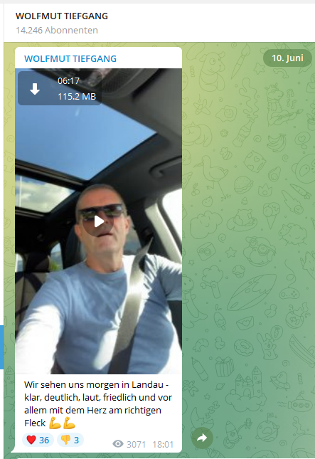 Fridoline17's tweet image. #Greulich macht auch Werbung für Landau. Vergessen wir nicht, wer hier alles für Demo und Autokorso am 11.06.22 in Landau wirbt, für den Fall, daß es dazu kommt, daß Demonstranten die Bannmeile mißachten oder für sonstigen Streß sorgen.
#ld1106 #landau