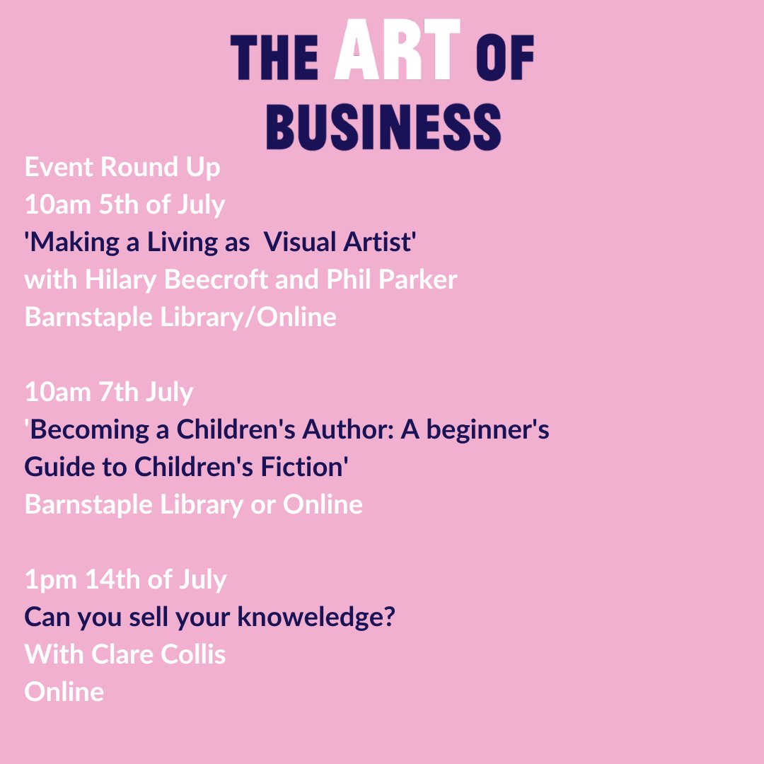 BIPCDevon's tweet photo. So excited to announce the full program for our #ArtofBusiness series! 
Book now!
https://t.co/jl3rBrBVOj
@patternpusherUk @artmakersuk @Becky_Craven_ @mrmattyoung @chickenhsebooks @claire_collis_ @barnstaplelibr @ExeterCityofLit  @ExeterLibrary  @sarahwd100 
#devoncreatives https://t.co/duo3gRQHli