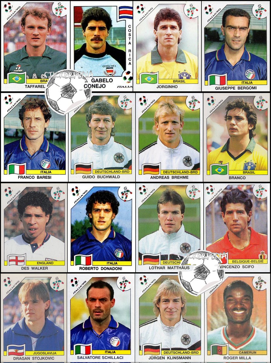 Stickerpedia1's tweet photo. FIFA World cup 1990 team of the tournament by journalists
#wc1990 #panini https://t.co/IIO7XU8YhV