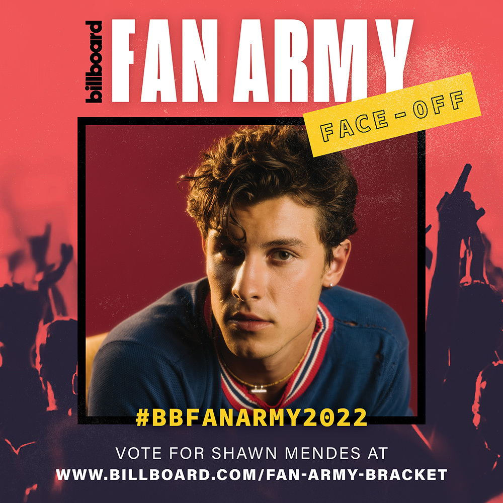 billboard's tweet photo. Will it be #MeganTheeStallion's Hotties or #ShawnMendes' Mendes Army for round 1 of #BBFanArmy2022? 🤔

Cast your vote here: https://t.co/7LAKLIBMjR https://t.co/HKGzpq3P7D