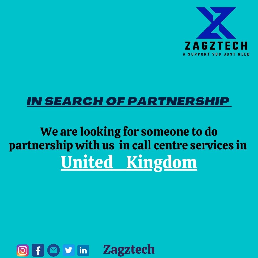 TechZagz's tweet image. We are in search for someone to do partnership with us in call centre in 𝐔𝐧𝐢𝐭𝐞𝐝 𝐊𝐢𝐧𝐠𝐝𝐨𝐦. . 
. 
. 
. 
. 
. 
. 
#zagztech #callcentre #partnership #business #marketing #marketingdigital #digitalmarketing #website #instagram #SEO #skills