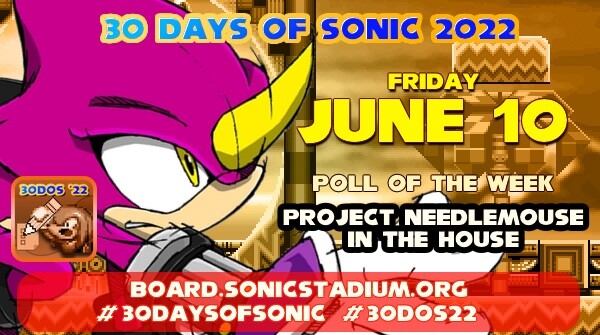 sonicstadium's tweet photo. It's Friday! That means it's time for Poll of the Week for #30DaysofSonic! We go back in time to 2010 and ask which character would you pick to be playable in Project Needlemouse. #30DOS22 https://t.co/6GRVzGyxTv #SSMB https://t.co/41BzfSr2cF