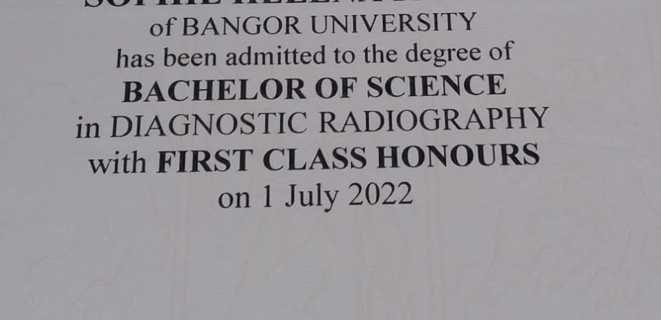 The news I've been waiting for 🥳🍾 So chuffed with this! No longer a #studentradiographer time to be a grown up #radiographer