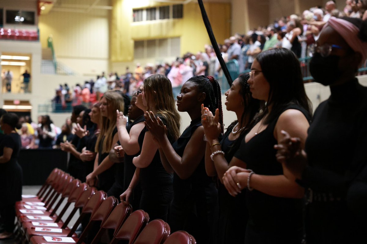 CabCoSchools's tweet photo. The first (ever) graduating Class of West Cabarrus High School Wolverines and their families are bringing high energy to the arena ❤️🎓✨#cabcograds22 @CabarrusWest https://t.co/yjWll2Nn4Z