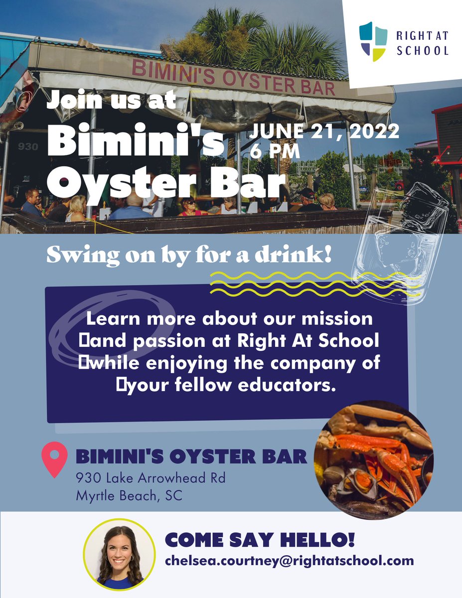 Who is attending the upcoming SCASA i3 conference? Come hang out with me at Bimini's on Tuesday night. Would love to see you!
#SCASAi3 #superintendents #education