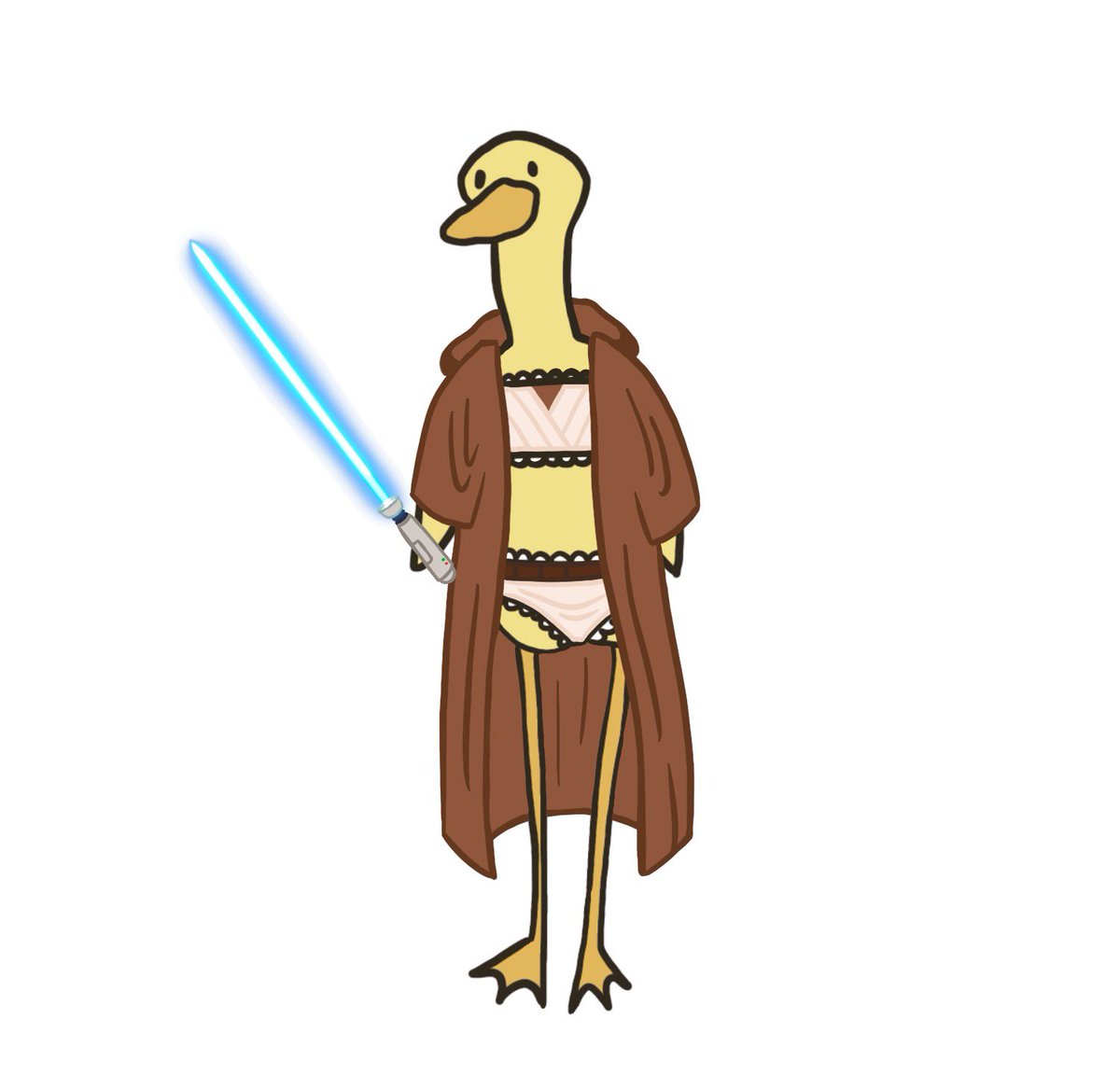 Who’s been watching <a href="/obiwankenobi/">Obi-Wan Kenobi</a>?  
•
•
•
This bikini duck is inspired by the legendary character #ObiWanKenobi 
•
•
•
Coming soon to my opensea!
#NFTCommunity #NFTs