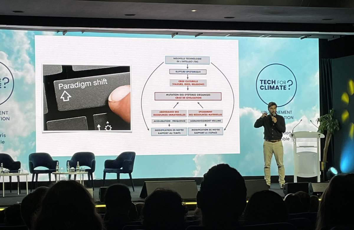 BlondeauMaxim's tweet image. Mercredi, j&apos;ai produit une conférence devant 450 dirigeants et responsables technologiques. 

Je leur ai parlé d&apos;anthropocène.

La salle était comble à Paris pour cette journée exceptionnelle, introduite par l&apos;une des dernières conférences de @ValerieCabanes . 

#techforclimate