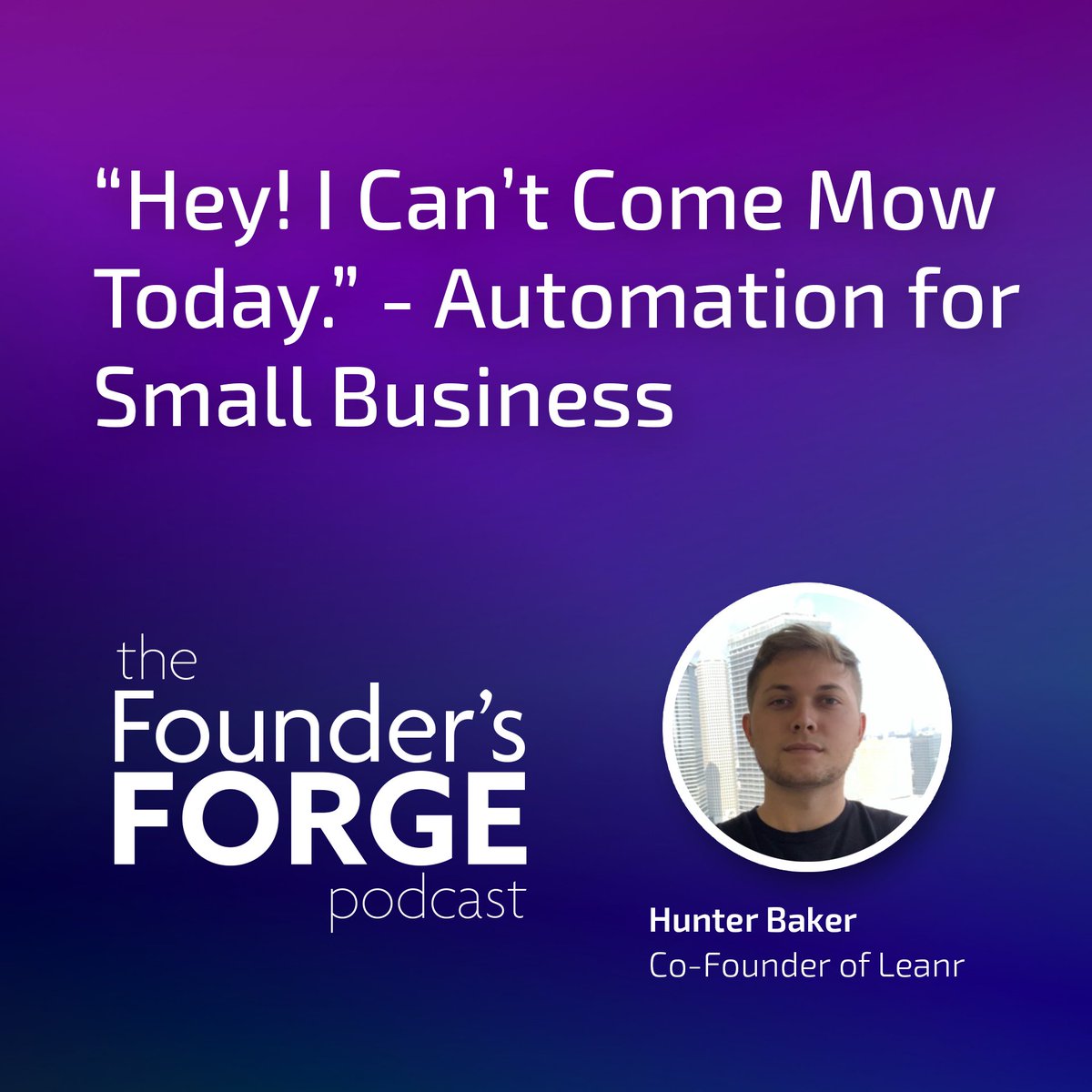 New Episode Out Now! 🚨

<a href="/goodeod/">Owen D. Goode</a> and Hunter Baker (co-founder of <a href="/tryleanr/">leanr</a> - a sales messaging automation tool for small businesses) talk about the woes of founding a business in college and in a developing tech hub.

bit.ly/3mDxjJU

#foundersforge #houstonsmallbusiness