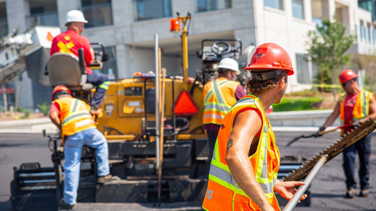 #Paving season is in full swing! In #Ontario the best time of year to pave is during the late #spring &amp; #summer. Paving #work can be completed at as low as ±10˚ C but there's nothing like watching that #Asphalt  spread like butter in warmer temps!