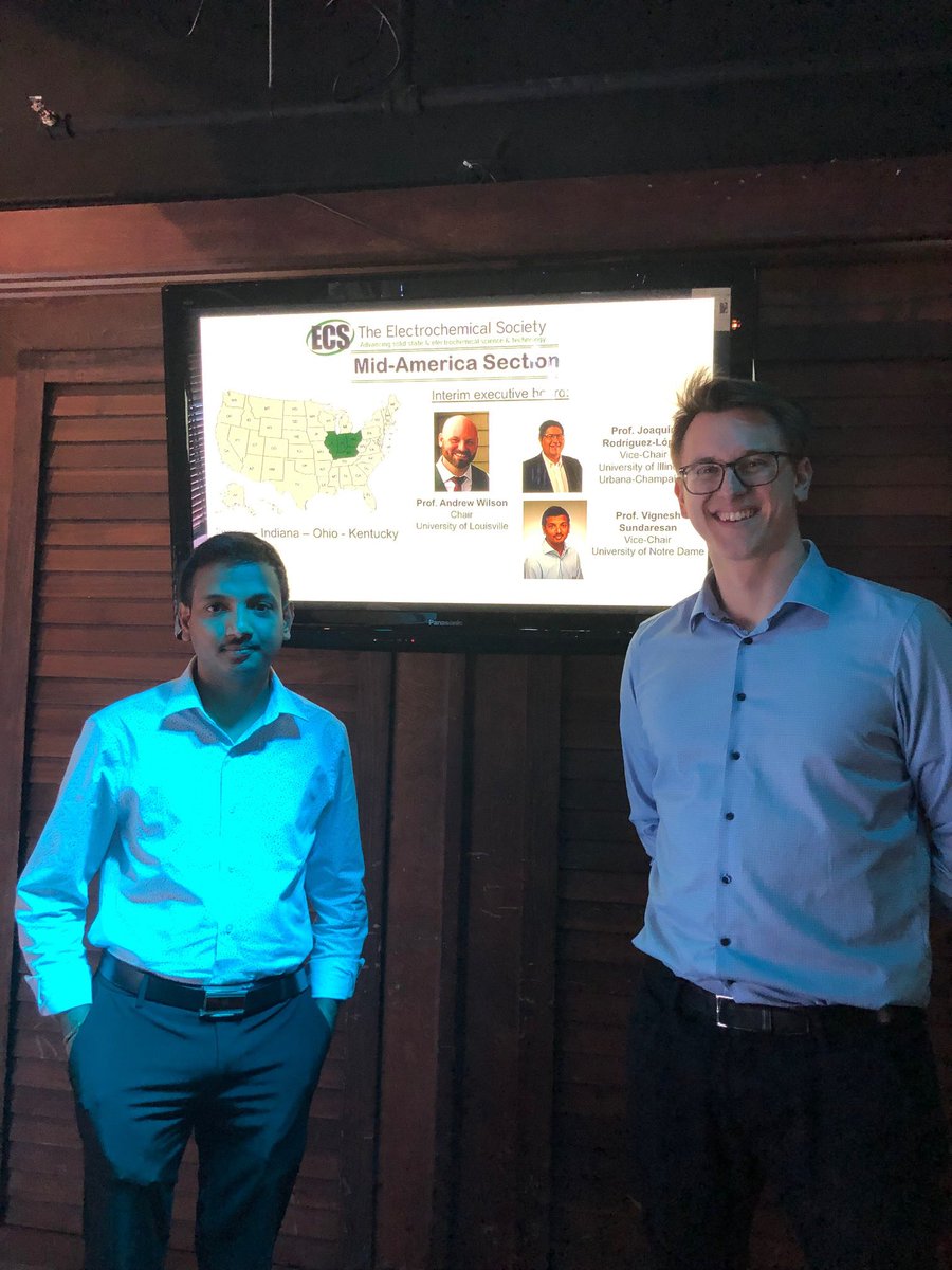 The Mid-American Section last week was a huge success. We were happy to meet some well-reputed electrochemical experts at the event and we look forward to engage further. Thanks for having us. @vignesh_sundar <a href="/ECSorg/">ECS</a>