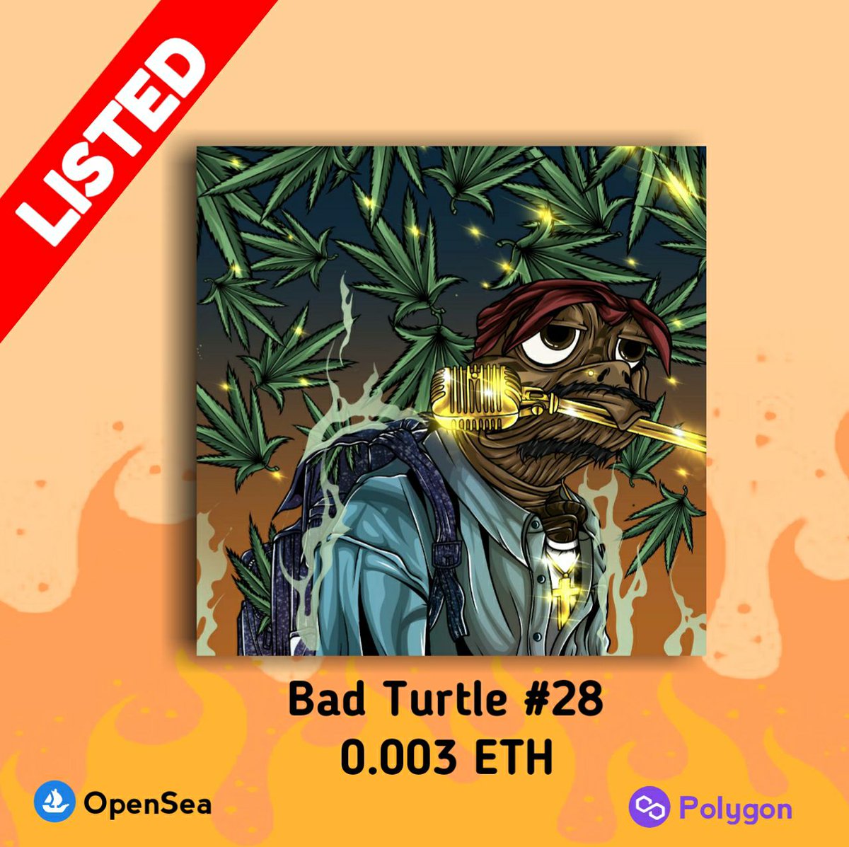 BadTurtleNFT's tweet photo. Hello guys
Just dropped a badturtle new nft
(2PAC)
Check it out
Link:https://t.co/ZB2fdeEiUB
Instagram:BadTurtle_NFT
#NFTs #NFTGiveaways  #NFTCollection #NFTProjects #NFTartist #NFTGiveaway #NFTdrop #NFTs #NFTshill #NFTartists #bayc #opensea #polygon https://t.co/d7RD2PKofX