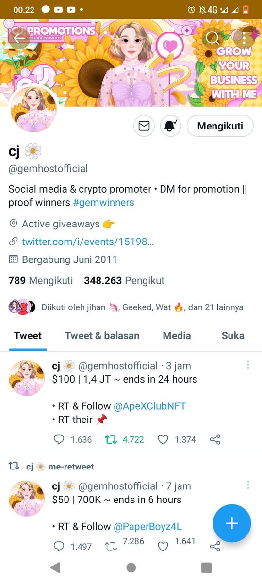 arumpuspitawati's tweet photo. @GiveAwayHost @gemhostofficial Done https://t.co/3LzOFO6Qm9