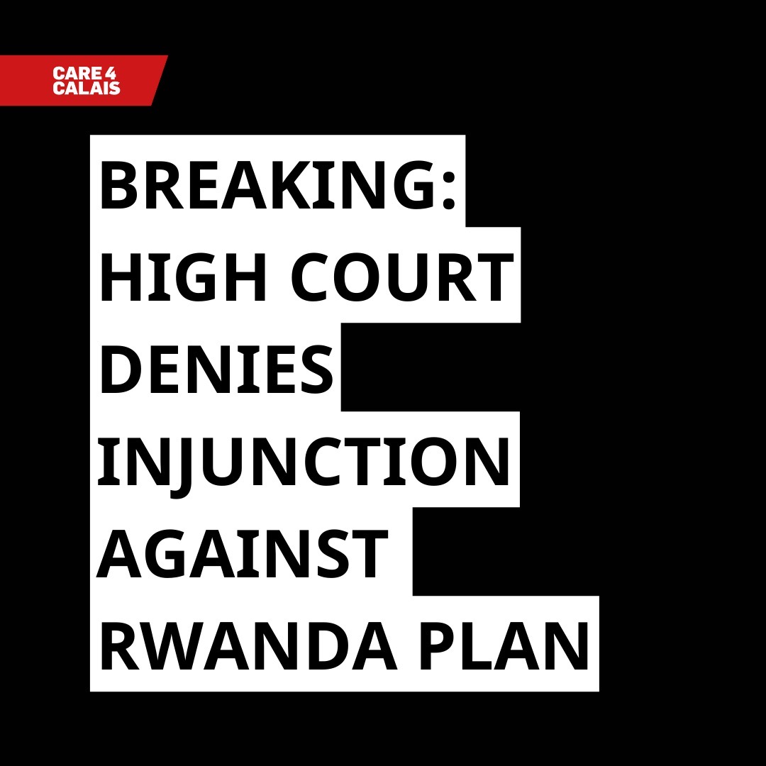 The High Court has denied an injunction seeking to stop next week's planned flight of asylum seekers to Rwanda. He says that each case should be considered on an individual basis and there is no need for an injunction.