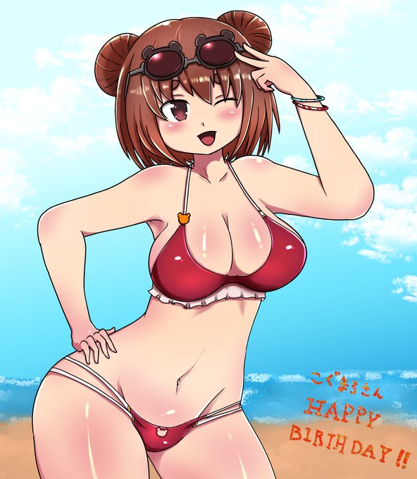 水着こぐまろさん #こぐまろ #水着 #誕生日絵 #VTuber #バーチャルYouTuber  