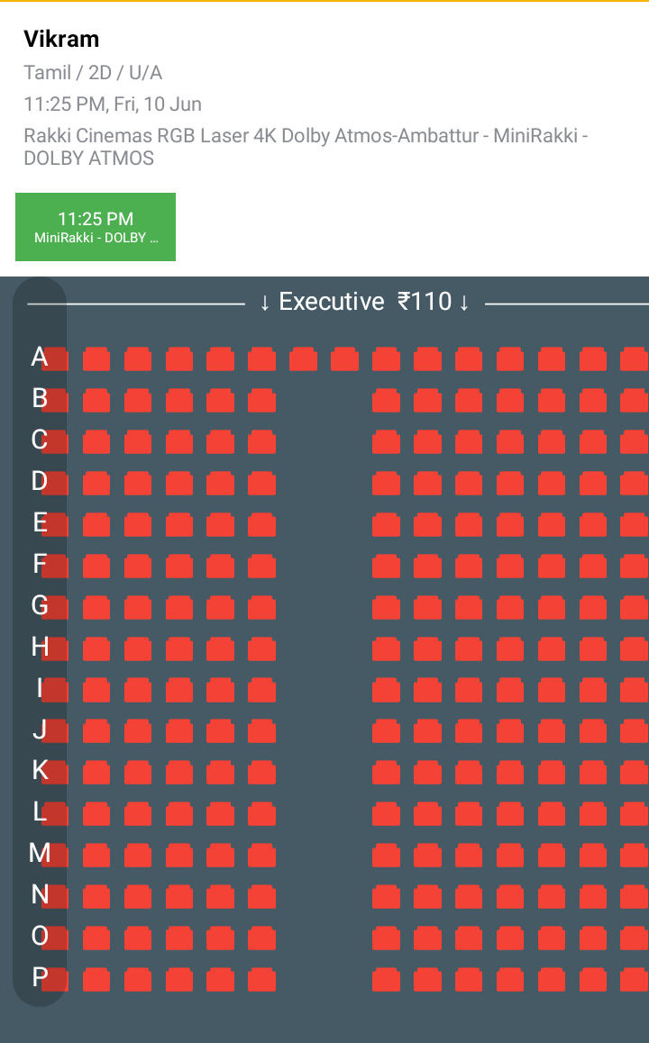 i_RA_Anand's tweet photo. #Vikram Tonight Night show Tickets heavy demand in Ambattur.,
@rakkicinemas playing in 3 screens-
3 screens goes HOUSEFULL 🔥🔥
#Rakki_Main (662 Seater) - Soldout
#Minirakki (210 Seater) - Soldout
#LakshmiRakki (131seater)- Soldout https://t.co/napwWlHHMd