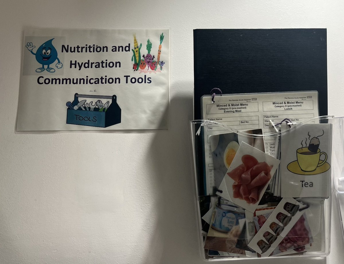 OasisUnit's tweet image. The oasis unit are always trying to improve patient care and experience. Here are some of the communication tools (new and old) we are using to encourage choice and good nutrition and hydration for our patients 💙 @NCAlliance_NHS @RochdaleCO_NHS @ExpTeamNCA @SiobhanLouiseM1