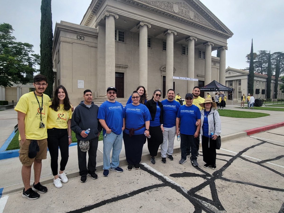 WeAreLight_LLDM's tweet photo. #TLOTW in Redlands, CA volunteered to help the Family Service Association of Redlands in their 8th Annual 5k Hunger Walk. All proceeds will benefit the association’s food pantry and breakfast. #WeAreLight https://t.co/k95eY1Onwm