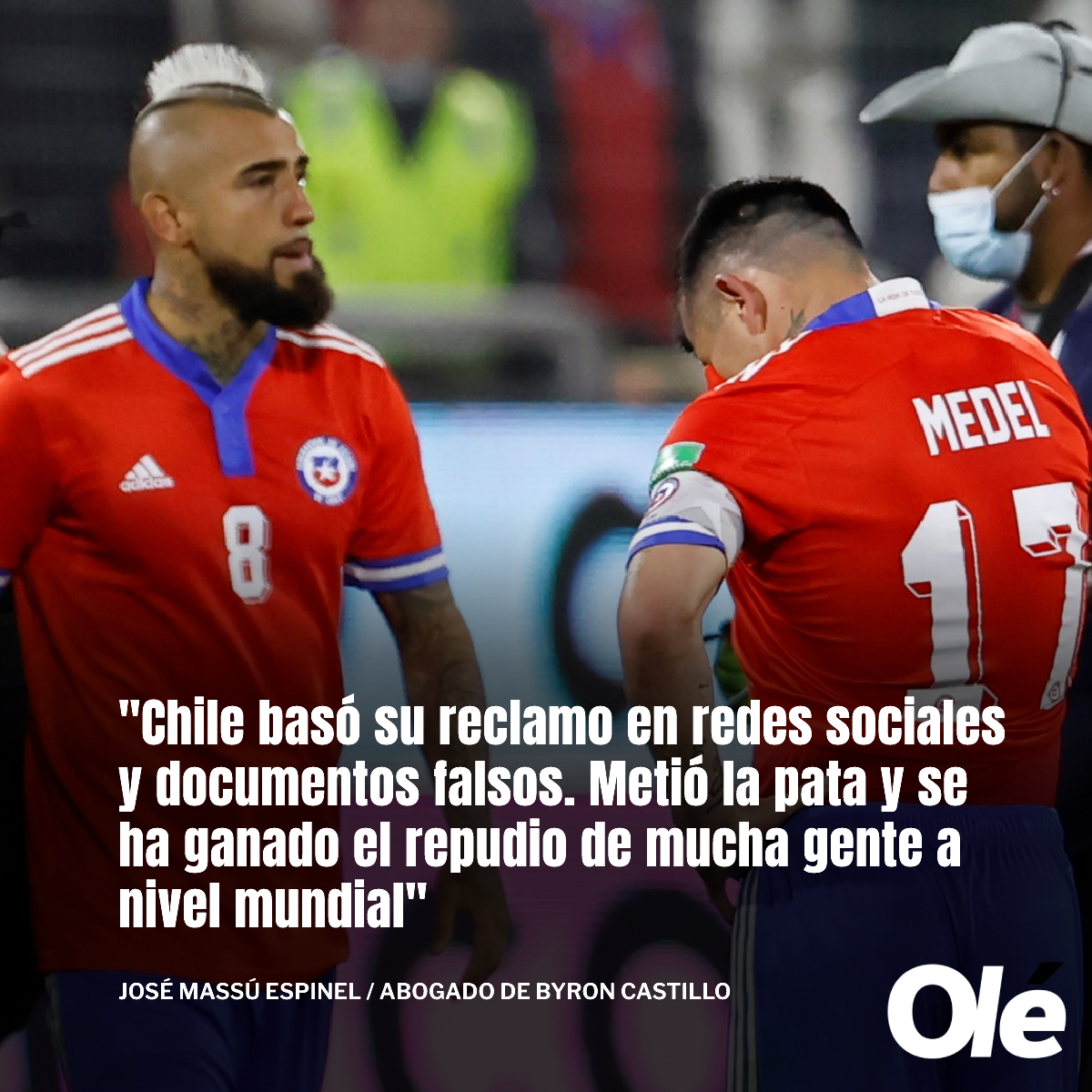 DiarioOle's tweet photo. 🇪🇨👔 José Massú Espinel, abogado del Byron Castillo, charló con Olé y fue durísimo con Chile

💬 "Pretendían desconocer a tres instituciones gubernamentales. Si hubieran venido a Ecuador a averiguar cómo eran las cosas, nunca hubieran hecho la denuncia" https://t.co/mxa73BhMMh