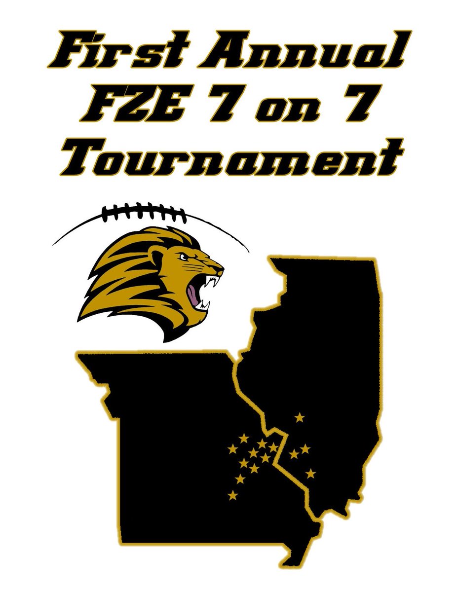 Tomorrow is the day! First annual 7 on 7 Tournament hosted at FZE! There will be a lot of top athletes competing. Stop by FZE and support our Lions! It will be a beautiful day to watch some football!