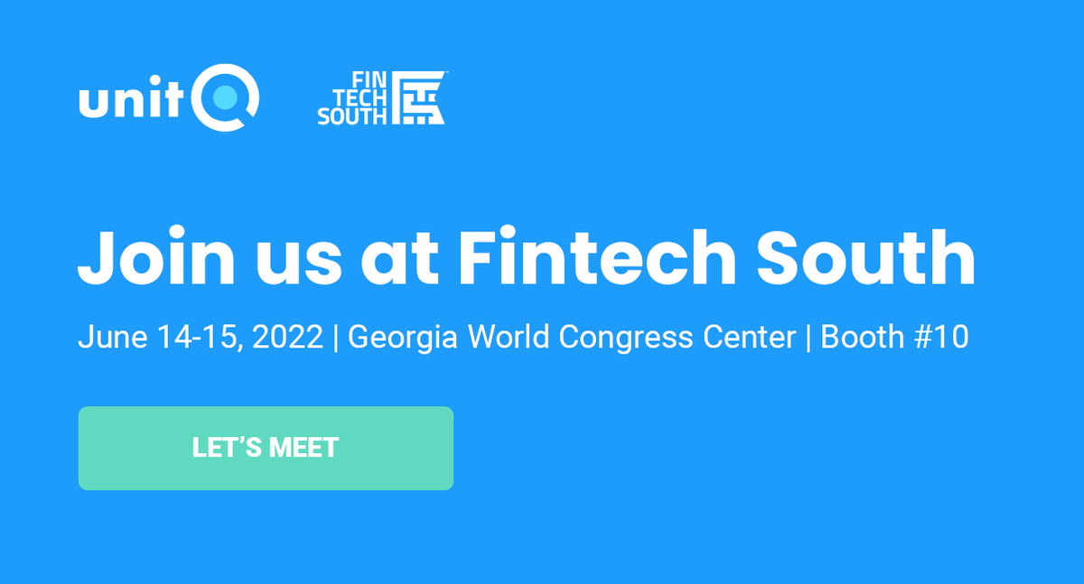 We're proud to sponsor <a href="/FintechSouth/">Fintech South</a> 2022 next week in Atlanta. unitQ’s AI platform is arming #FinTechs and #Banks with real-time actionable insights from #userfeedback to stay ahead of the competition. See you in Atlanta!

#fintechsouth #digitaltransformation #customerexperience