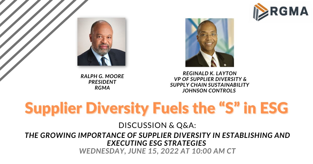 ESG is transforming the supplier diversity ecosystem. Join us June 15, 10AM CT/11AM ET to discuss the impact of ESG and how to navigate this watershed moment with a thought-leader, Reginald Layton, VP. Supplier Diversity &amp; Supply Chain Sustainability, JCI plusplatformscourses.com/mS5266