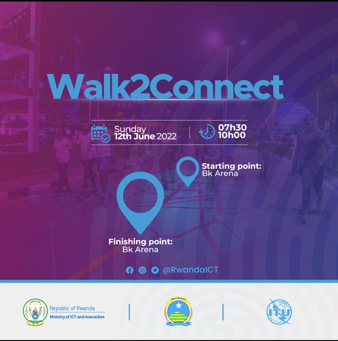 The Network of Women (NoW) in the Telecommunication Development Sector (ITU-D) has arranged for a walkathon during the #ITUWTDC. We invite you all to join and connect at the #Walk2Connectsports