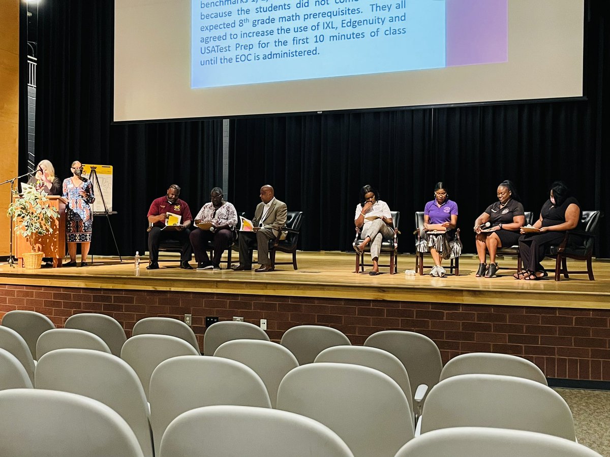 Gibson_Educator's tweet photo. Awesome Principals panel! Learning from our Leaders. @DeKalbSchools #Leadership #MTSS #PBIS #Culture #Instruction 🍎 https://t.co/oL2000CCYF